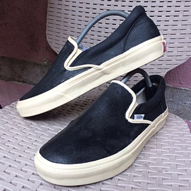 custom white vans slip ons