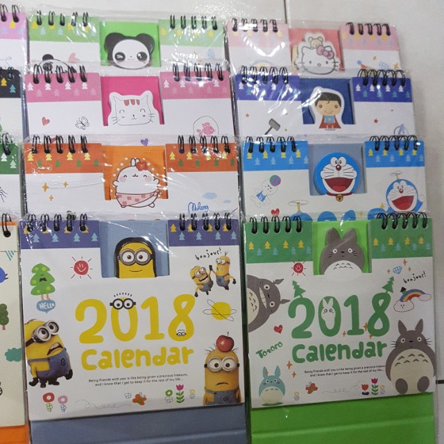 2018 Cartoon Cute Desk Calendar