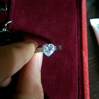 💍超閃亮切割完美愛心形戒指內徑1.7cm 🚩7/5已再降價
