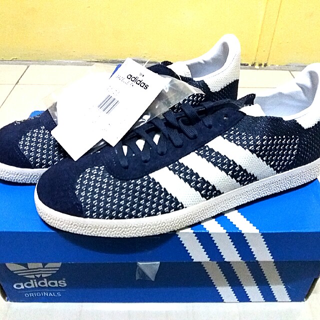 Adidas gazelle primeknit navy on sale