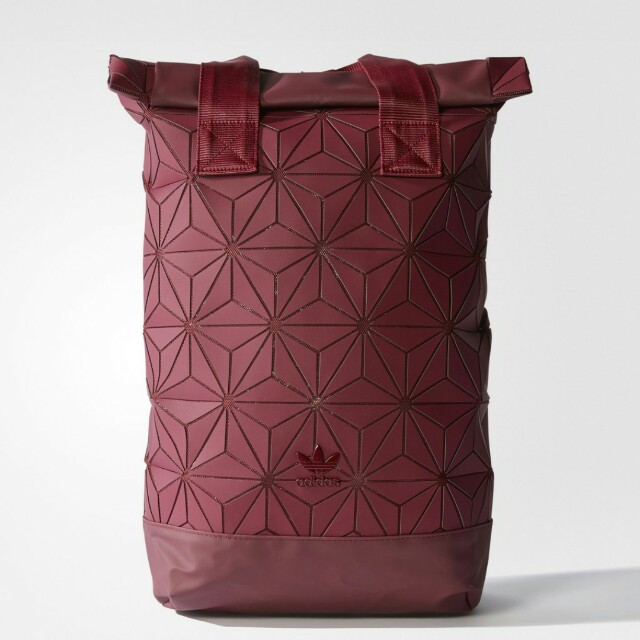 Instock AUTHENTIC Black Adidas 3D Mesh Roll Top Backpack Issey Miyake Style Bag Women s Fashion Bags Wallets Cross body Bags on Carousell
