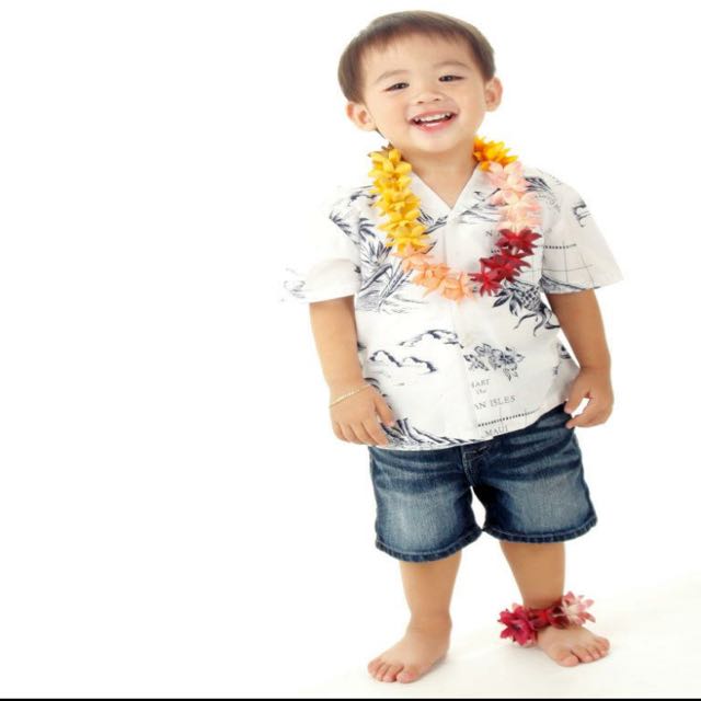 Authentic Hawaiian Shirt For Kids Size