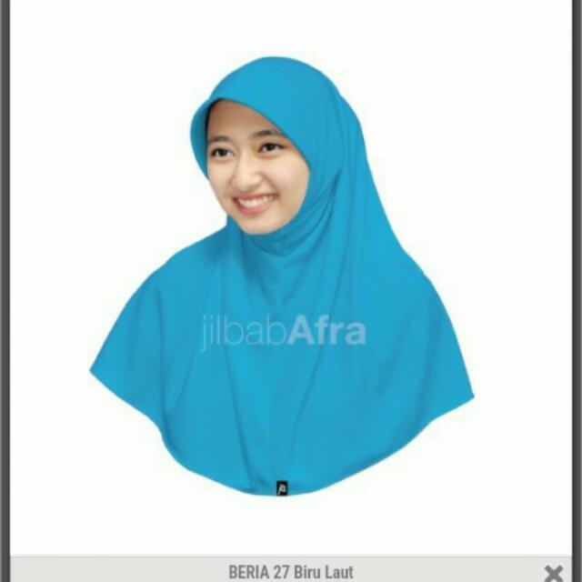 Bergo Jilbab Afra Size S Biru Laut Olshop Fashion Olshop Muslim On