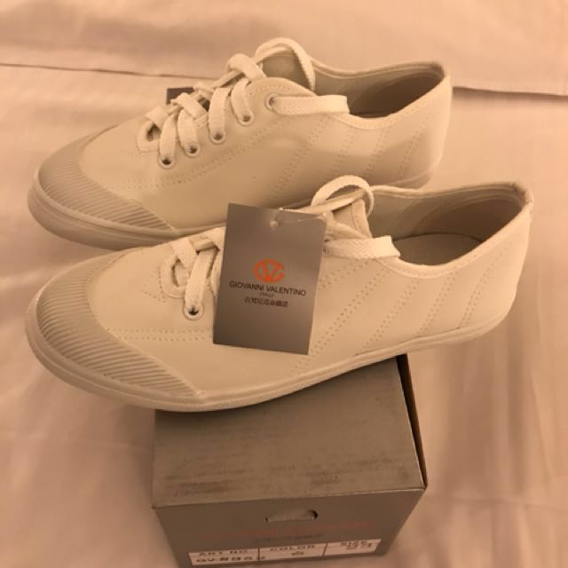 Giovanni Valentino White Sneakers Made 