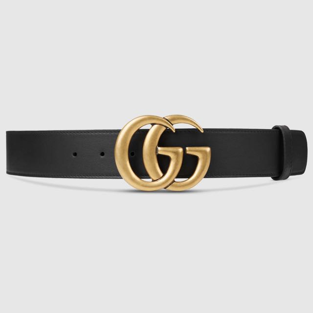 Gucci Leather Belt with Double G buckle - Size 85cm , Women&#39;s Fashion, Accessories on Carousell
