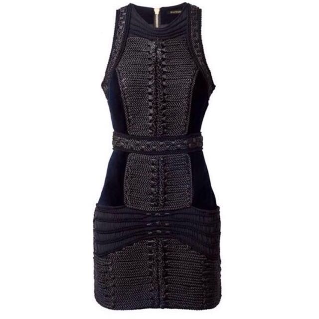 H&m X Balmain Embroidered Dress, Women's Fashion, Tops, Sleeveless on  Carousell