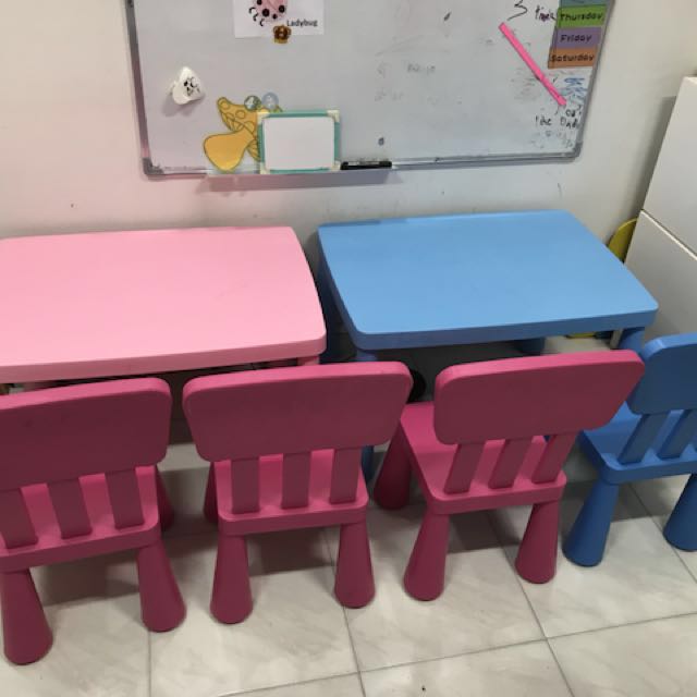 ikea mammut kids table and chairs furniture tables chairs on carousell