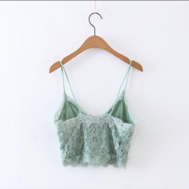 aqua lace top