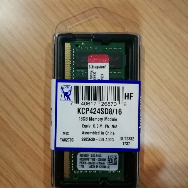 Kingston 16gb Ddr4 2400mhz Laptop Ram Electronics Computer Parts Accessories On Carousell