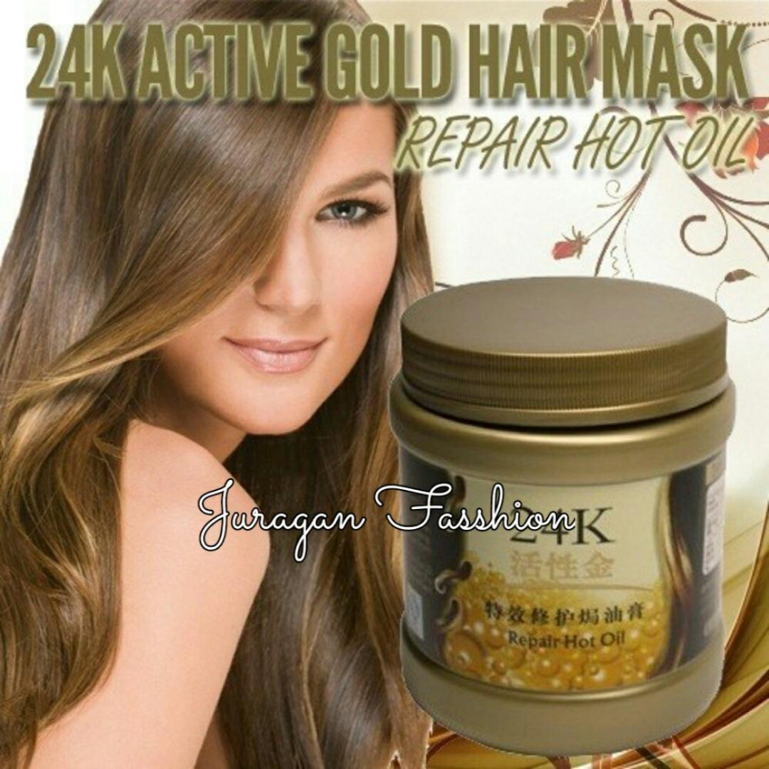 Masker Rambut 24K Original Kesehatan Kecantikan Perawatan Rambut