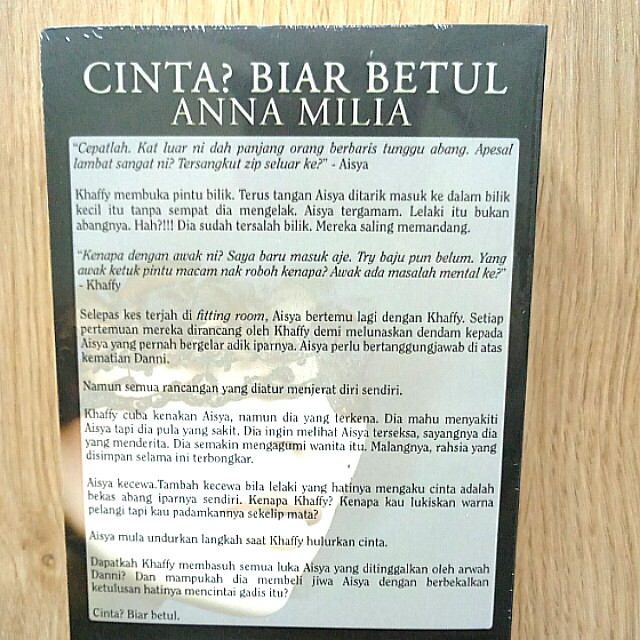 Novel Cinta Biar Betul Anna Milia Books Stationery Books On Carousell