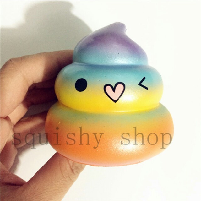 [PO] Rainbow Poop emoji squishy, Bulletin Board, Preorders on Carousell