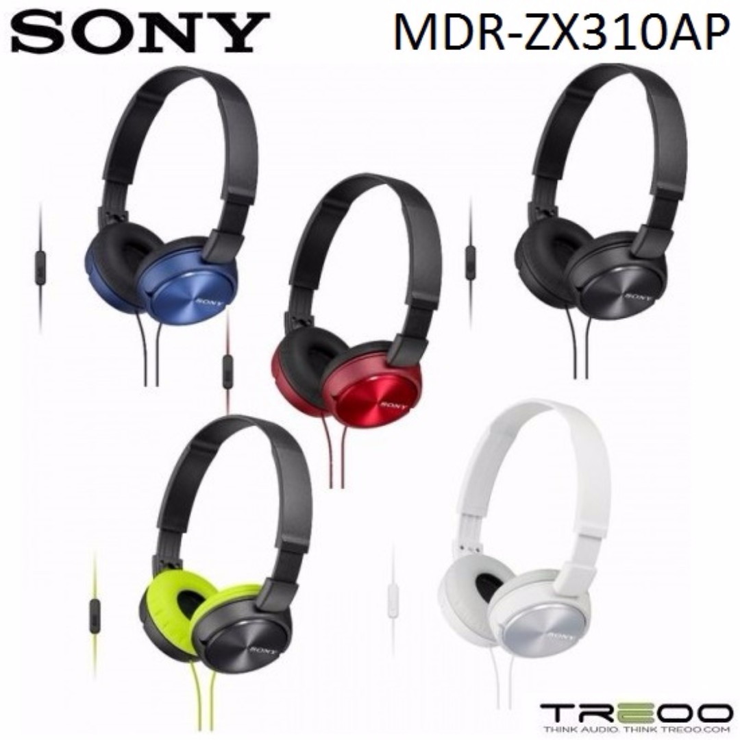 Sony MDRZX310AP/W On-Ear Headphones with Microphone White