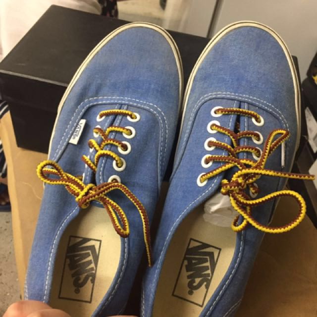 blue vans yellow laces