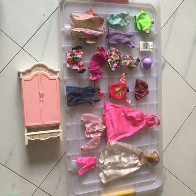 barbie doll clothes cupboard