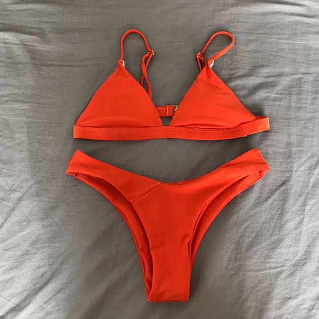 zaful orange bikini