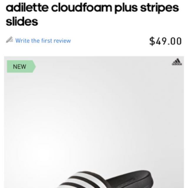 adilette cloudfoam plus stripes slides review