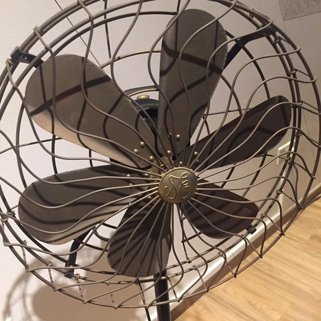 antique vintage standing fan furniture home living home decor other home decor on carousell