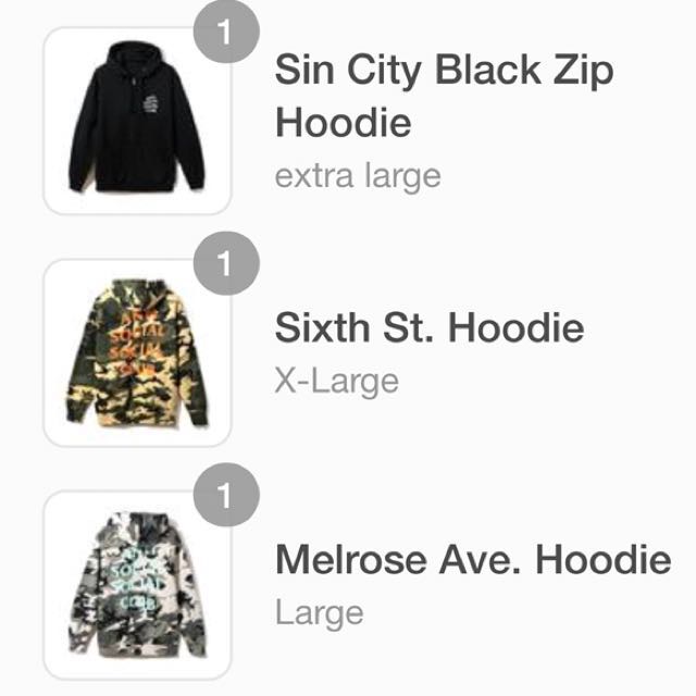 Assc melrose ave hoodie top