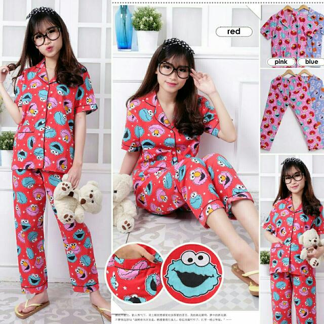 Baju Tidur Wanita Setelan Lengan Pendek Piyama Hey Olshop Fashion Olshop Wanita Di Carousell