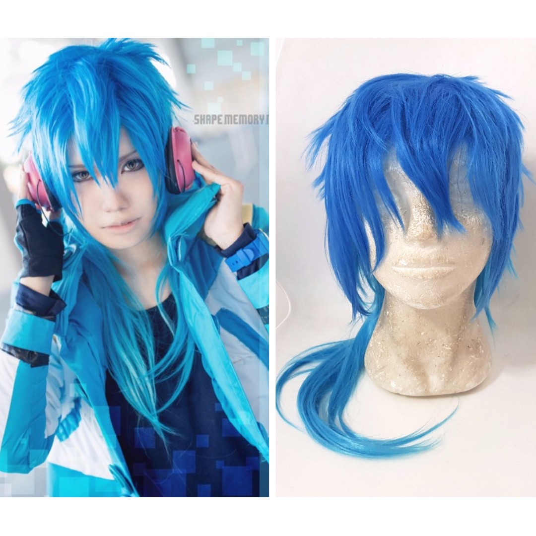 [Cosplay] Gradient Blue Layer Wig (DMMd Aoba), Hobbies & Toys ...