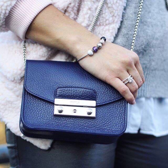 Furla Julia Studded Leather Mini Crossbody Bag in Black Women s Fashion Bags Wallets Cross body Bags on Carousell