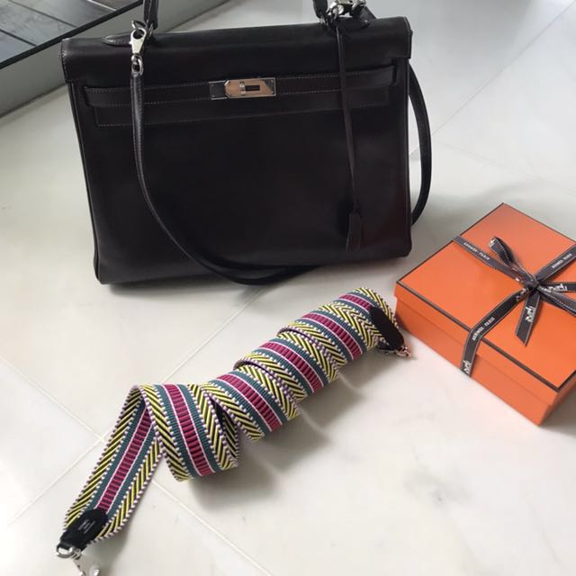 99% NEW HERMES Sangle Cavale 25 mm bag strap, Luxury, Accessories on  Carousell