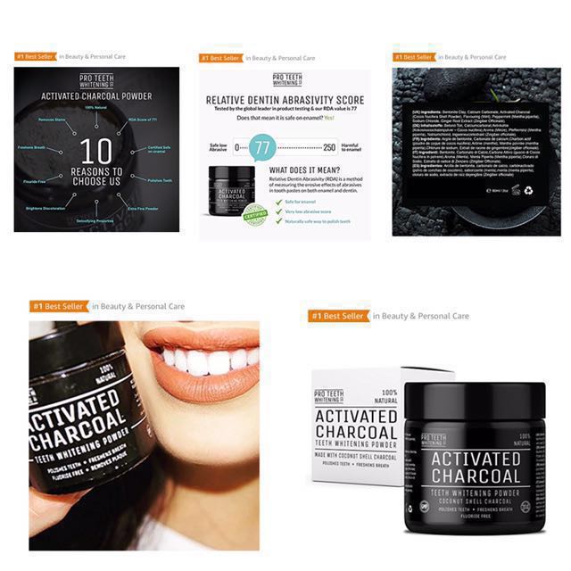 In Stock Activated Charcoal Natural Teeth Whitening Powder by Pro Teeth Whitening Co® High