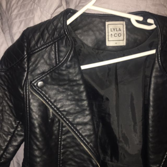 lyla leather biker jacket