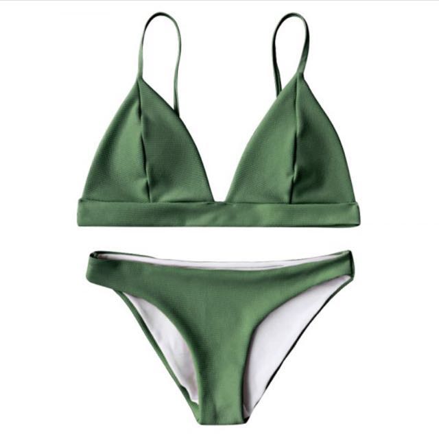 green bikini set