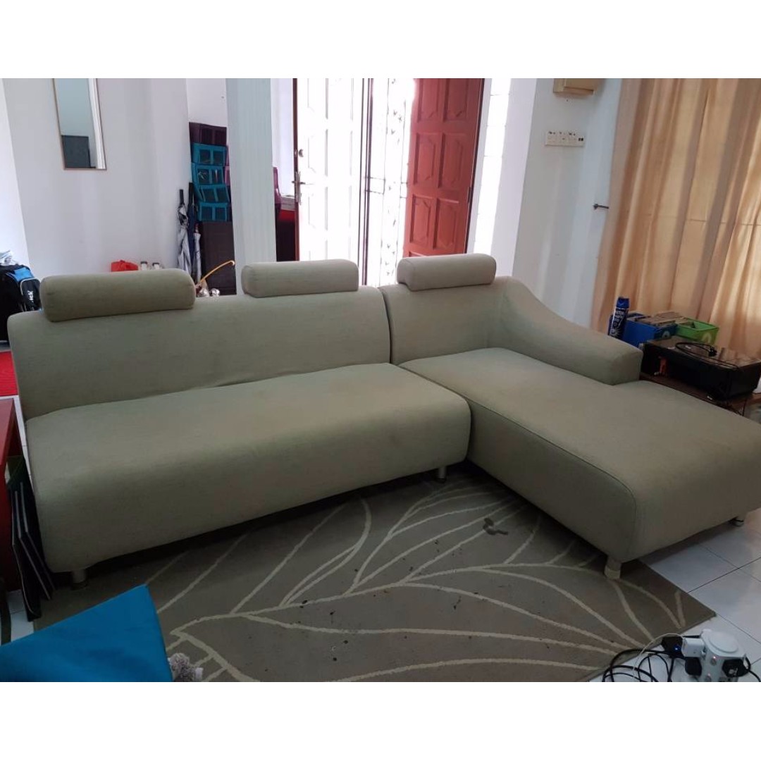 Red Apple L Shape Sofa Home Furniture Furniture On Carousell