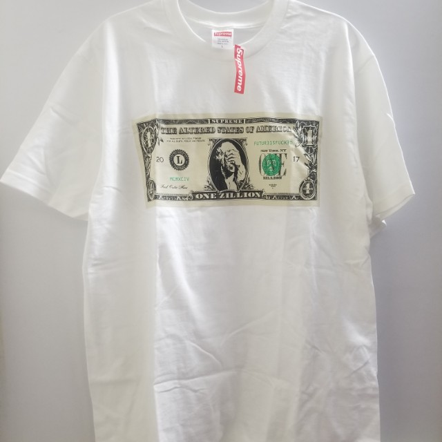 supreme dollar bill tee
