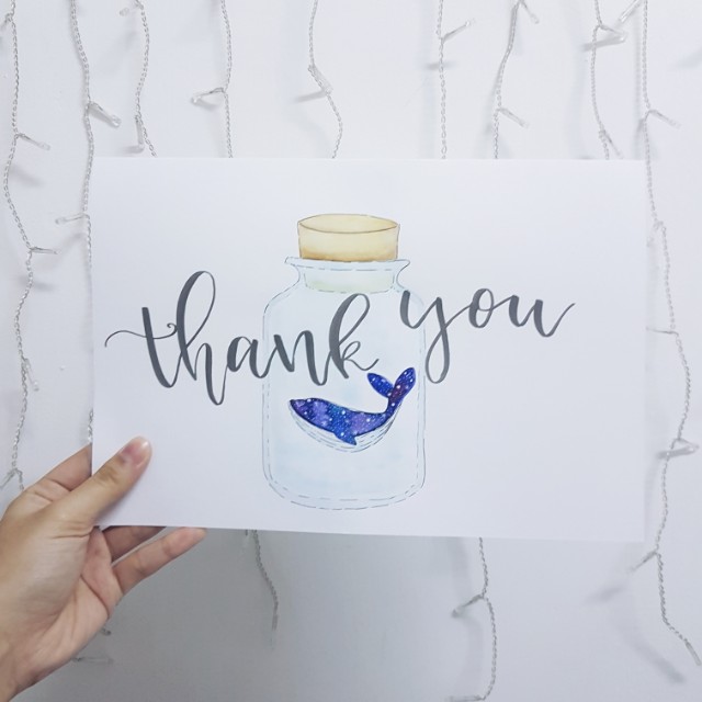 Thank you Cards, Design & Craft, Art & Prints on Carousell