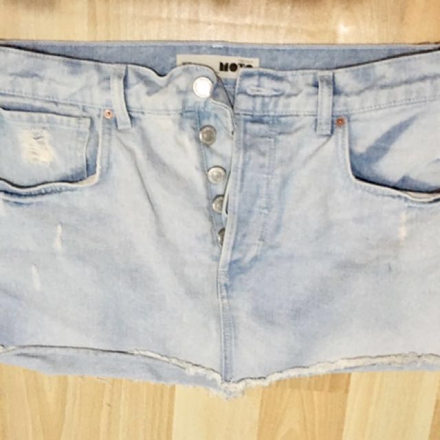 topshop moto denim skirt