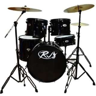 RJ Drum Set with Ride Cymbals (Black)