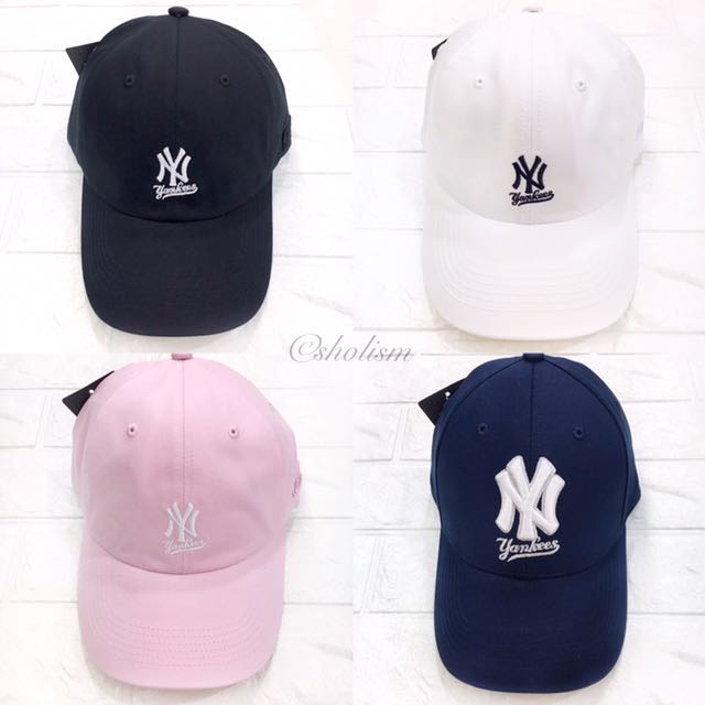 保證正品 現貨優惠ny 洋基yankees 歐美立體刺繡logo 棒球帽老帽黑白粉