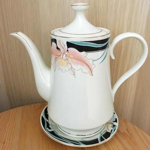 Elegance Ivory Fine China Teapot Cups Cup Set Vintage Home Decor ... Elegance Ivory Fine China Teapot Cups Cup Set Vintage Home Decor ...