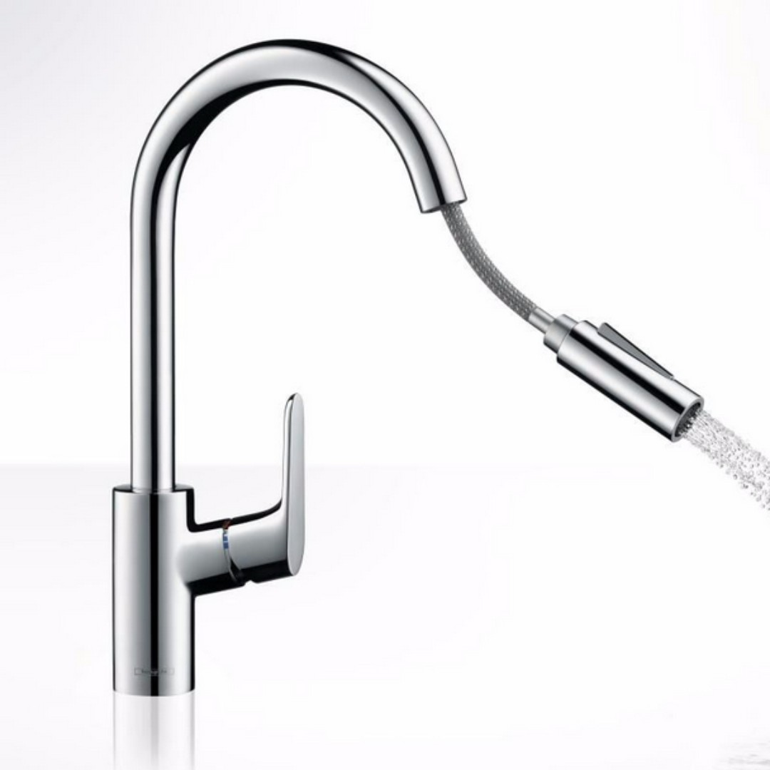 Hansgrohe 31815000 Focus Single Lever Kitchen Mixer 240 With Pullout Spray 1510882581 53093a900