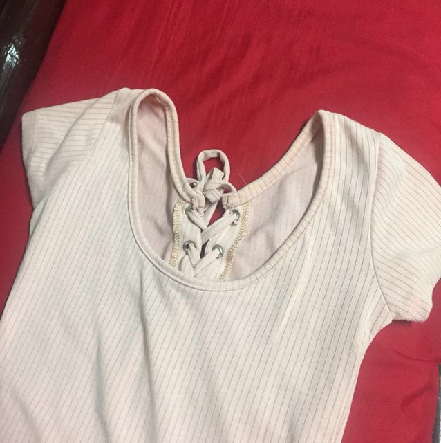 Knitted Onepiece Scoopback (Category: Sleeveless) located in Makati City. Submitted by sheyyyyyy (Listing ID 138966731, Image 3). Description: onepiece scoopback knitted no padding fit small-semi large #idotrades.