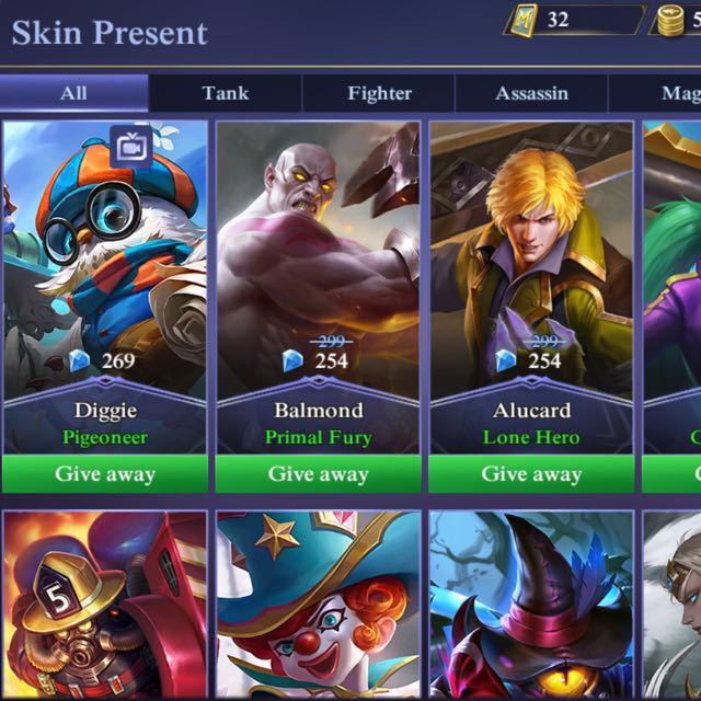 Mobile Legend Skin For Sales Toys Games Video Gaming Gaming Accessories On Carousell