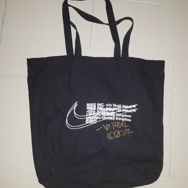 Nike X Off white london Tote Bag sign by virgil, Men&#39;s Fashion, Bags & Wallets on Carousell