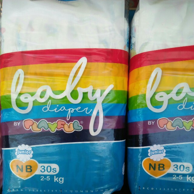playful baby diaper