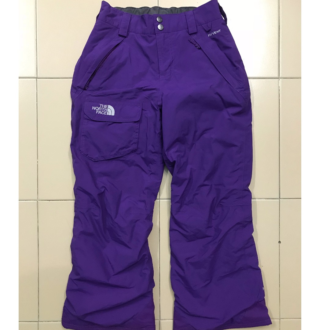 north face purple ski pants