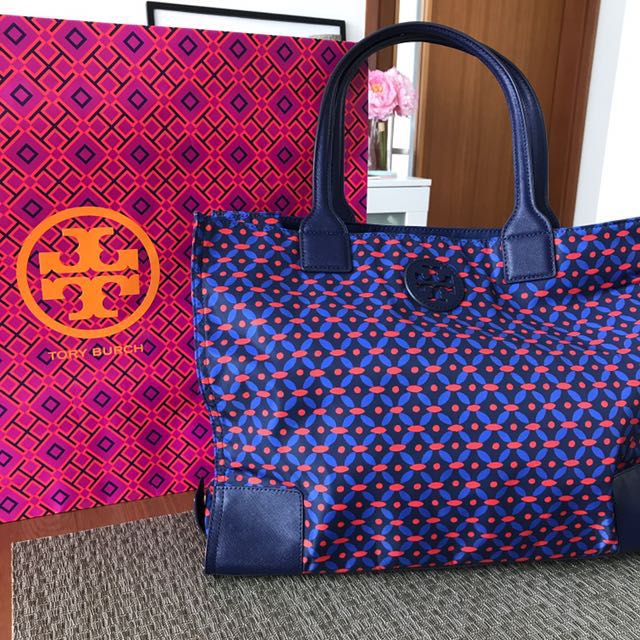 Tory burch ella packable nylon tote outlet