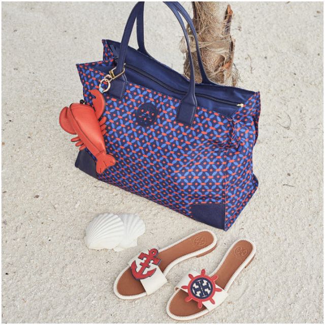 TORY BURCH Ella Packable Printed Nylon Tote Bag Women s Fashion Bags Wallets Tote Bags on Carousell