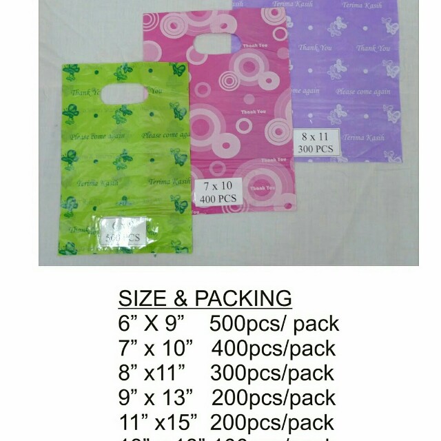 TQ Plastic Bag 4" x 6" (500pcs), Furniture & Home Living, Home Improvement & Organisation
