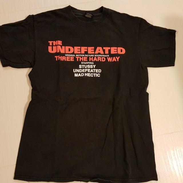 Undefeated x stussy x mad hectic triple threat t-shirt tee (undftd
