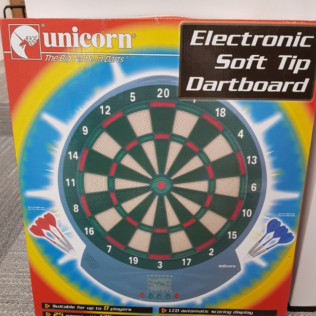 Unicorn Electronic Soft Tip Dart Board Sports Sports Games