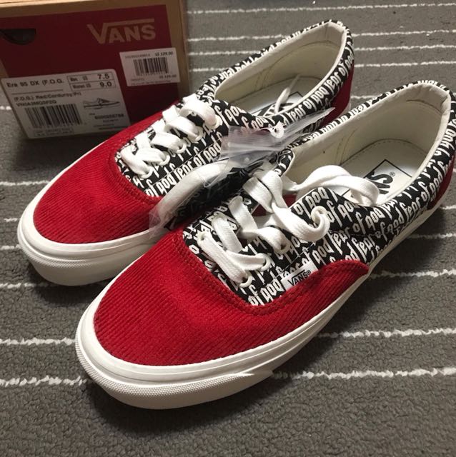 Vans era fog red on sale