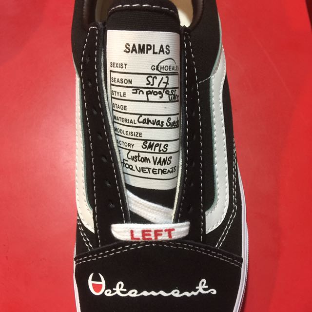 Vans X Vetements Sample shoes, Fashion, Sneakers Carousell